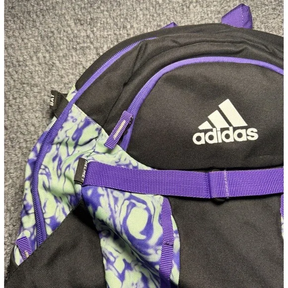 Adidas Backpack Bat Equipment Bag Pockets Softball Women’s Black Purple One Size - Picture 3 of 8